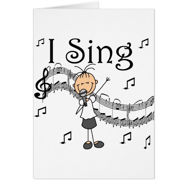 I Sing Musical Stick Figure T-shirts and Gifts (Front)