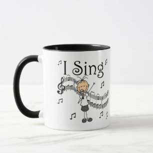 I Sing Musical Stick Figure T-shirts and Gifts Mug