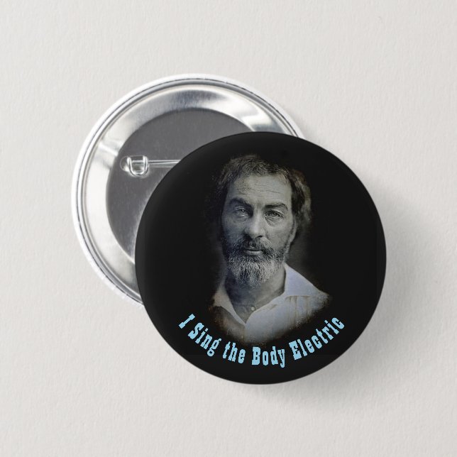 I Sing the Body Electric: Colour Walt Whitman 6 Cm Round Badge (Front & Back)