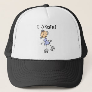 I Skate - Girl Roller Skater Trucker Hat