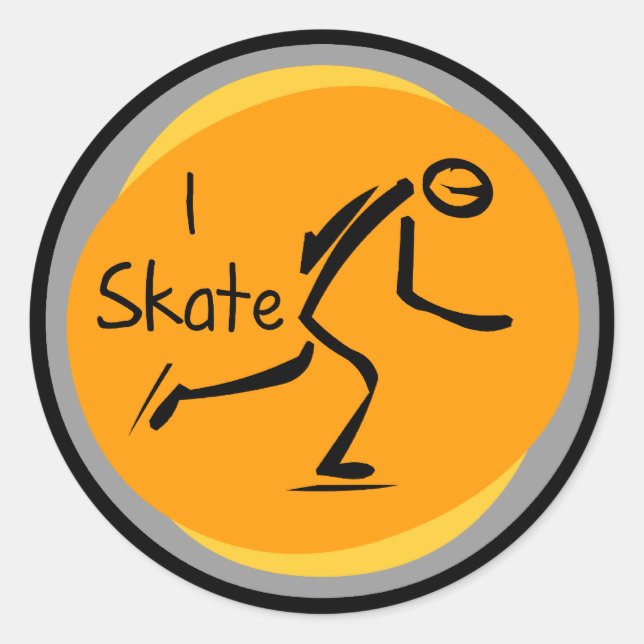 I Skate T-shirts and Gifts Classic Round Sticker (Front)