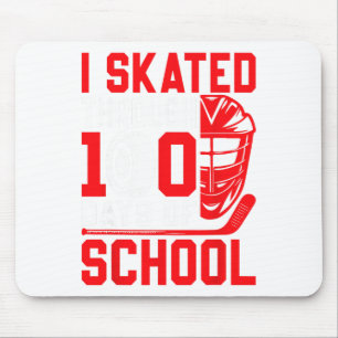 I Skated Through 100 Days Of School Ice Hockey 100 Mouse Pad