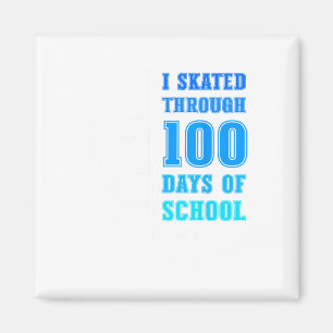 I Skated Through 100 Days Of School Ice Hockey Boy Magnet
