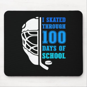 I Skated Through 100 Days Of School Ice Hockey Boy Mouse Pad