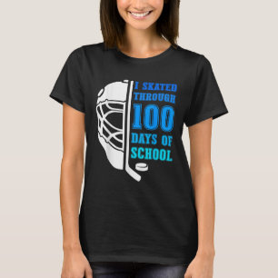 I Skated Through 100 Days Of School Ice Hockey Boy T-Shirt