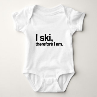 I ski, therefore I am Baby Bodysuit