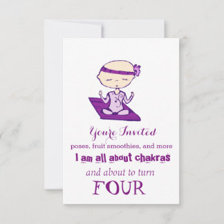 I skip naps for yoga babe birthday invitation