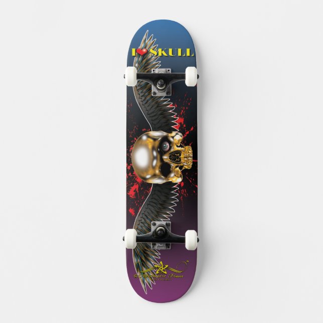 I❤ Skull 4/10 Skateboard (Front)