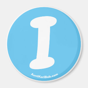 I Sky Blue Refrigerator Magnet