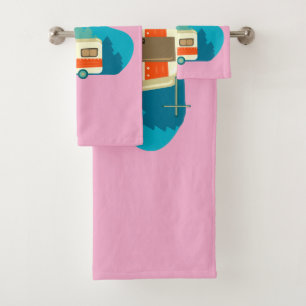 I Sleep Around Camper Van Camping Explorer Nature Bath Towel Set