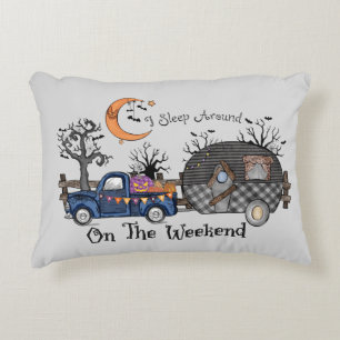 I Sleep Around on the Weekend – Funny Halloween Decorative Cushion