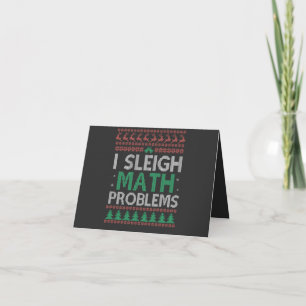I Sleigh Math Problems Funny Ugly Xmas Sweater Invitation