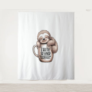 I Sloth Without Coffee Tapestry
