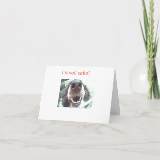 “I smell cake!” Dog Nose Birthday Card