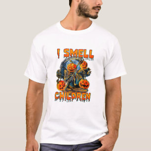 I Smell Children Pumpkin Skeleton Halloween Men Wo T-Shirt