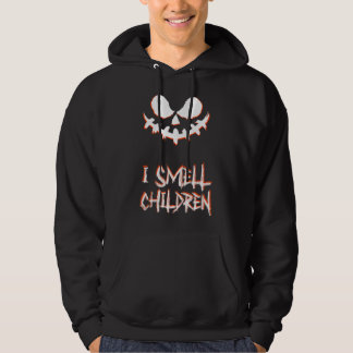 I Smell Children Scary Adult Halloween Pumpkin Fac Hoodie