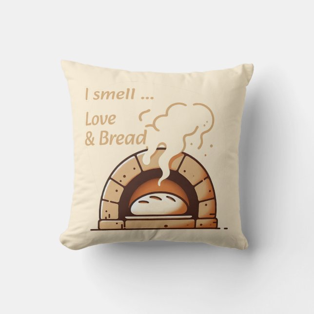 I smell Love & Bread Cushion (Front)
