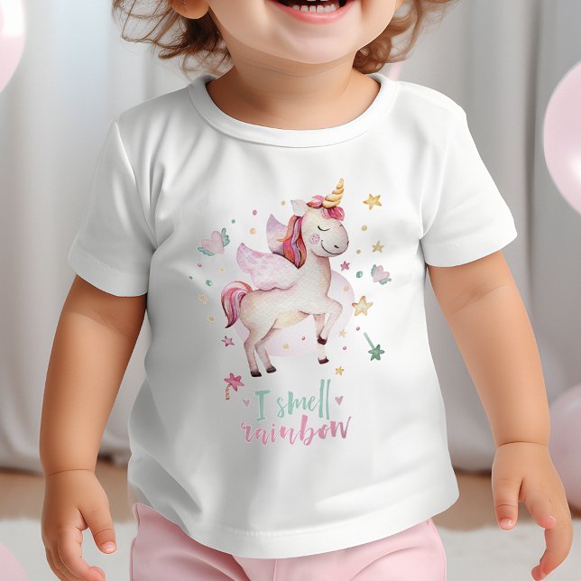 I Smell Rainbow Fairytale Unicorn Girl Baby T-Shirt (I Smell Rainbow Fairytale Unicorn Girl Baby T-Shirt)