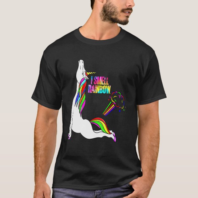 I Smell Rainbow Farting Unicorn - Rainbow Farts T-Shirt (Front)