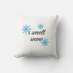 I Smell Snow Snowflake Winter Cushion