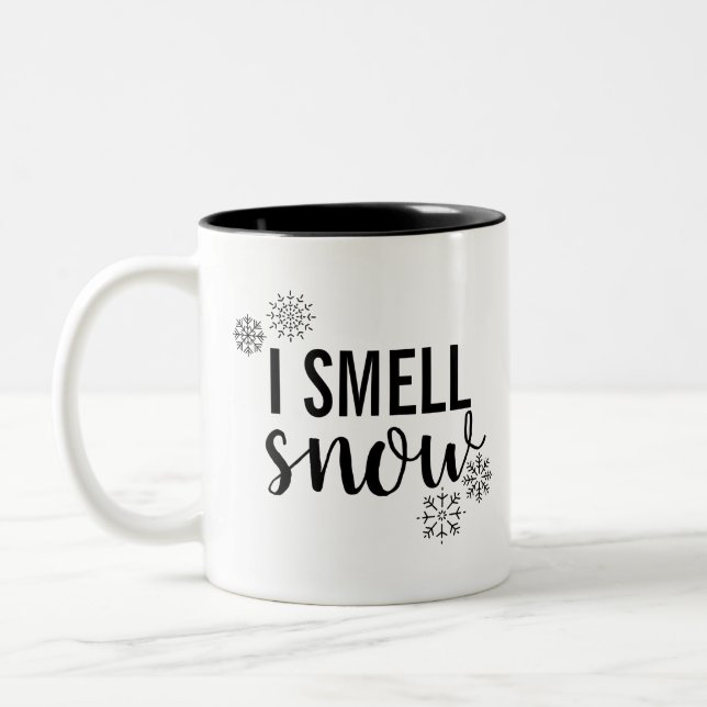 I Smell Snow Two-Tone Coffee Mug (Left)
