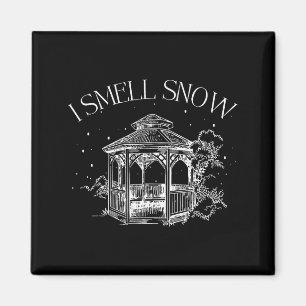 I Smell Snow Winter Christmas Snowball Design Magnet