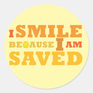 I Smile Because I am Saved stickers