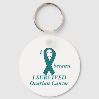 I smile because I survived Ovarian Cancer Key Ring