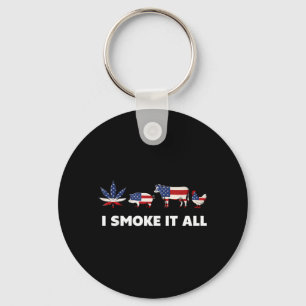 I Smoke It All Funny For Men Women Key Ring
