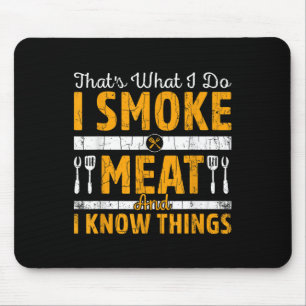 I Smoke Meat Funny Barbeque Grilled Bbq Lover Grap Mouse Pad