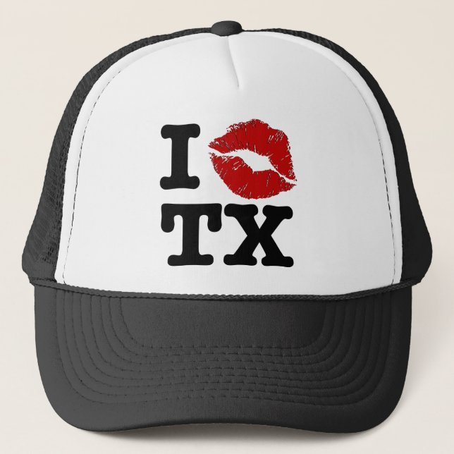 I "smooch" Texas Trucker Hat (Front)
