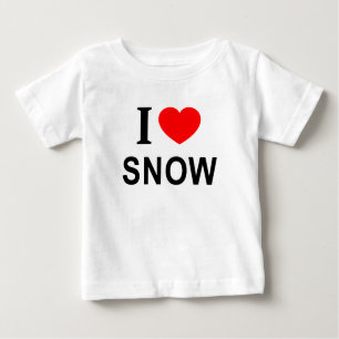 I ❤️ SNOW I LOVE SNOW I HEART SNOW BABY T-Shirt
