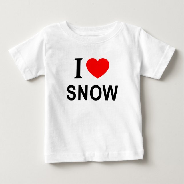 I ❤️ SNOW I LOVE SNOW I HEART SNOW BABY T-Shirt (Front)