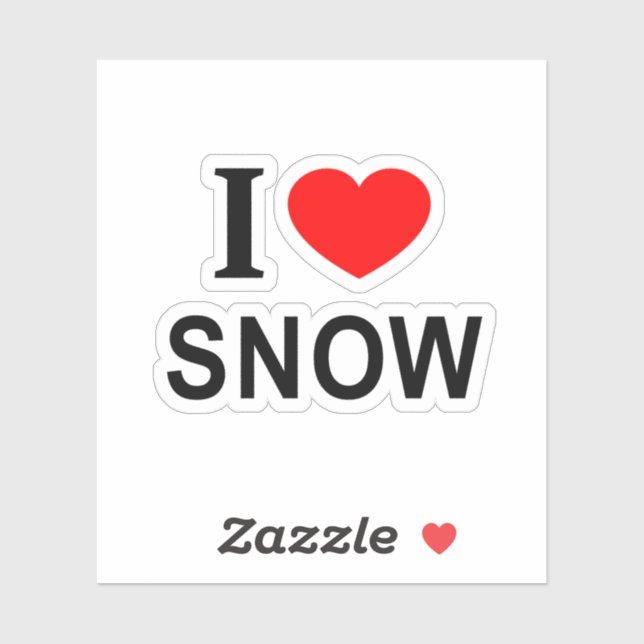 I ❤️ SNOW I LOVE SNOW I HEART SNOW Vinyl (Sheet)