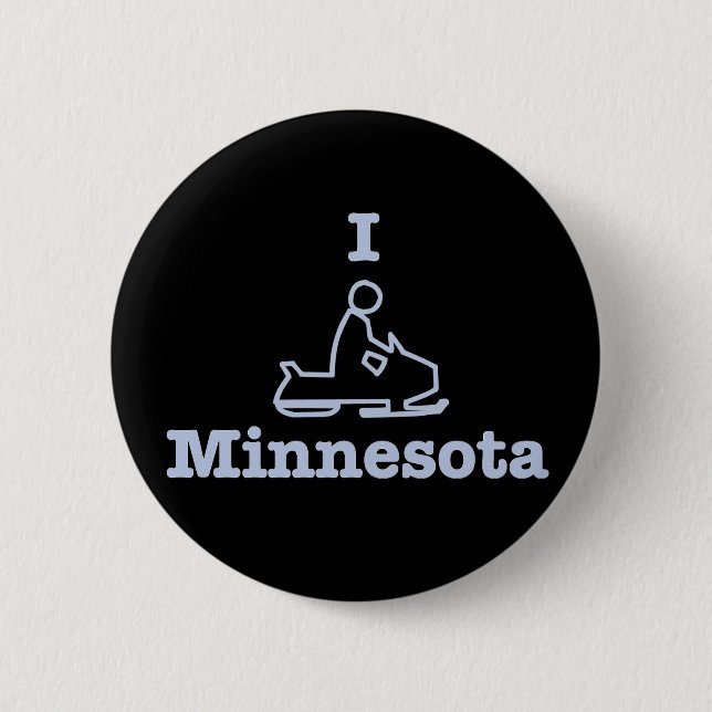 I Snowmobile Minnesota 6 Cm Round Badge (Front)