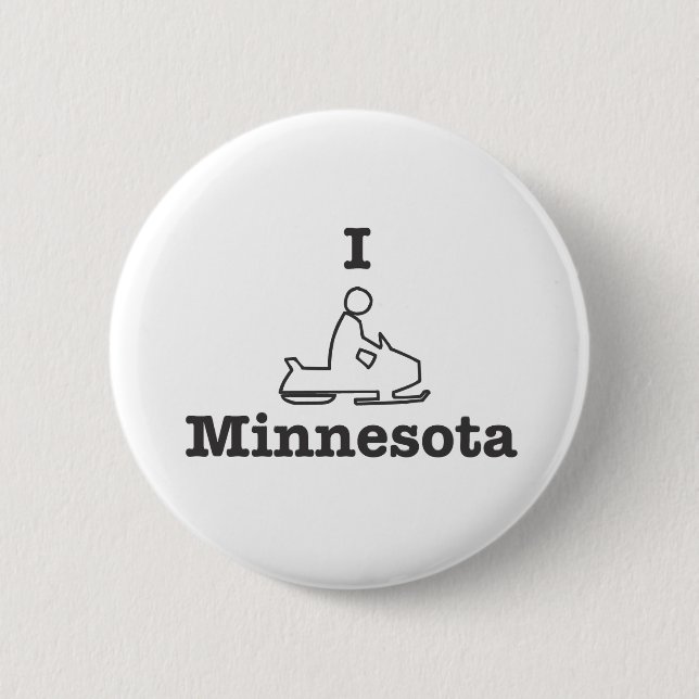 I Snowmobile Minnesota 6 Cm Round Badge (Front)