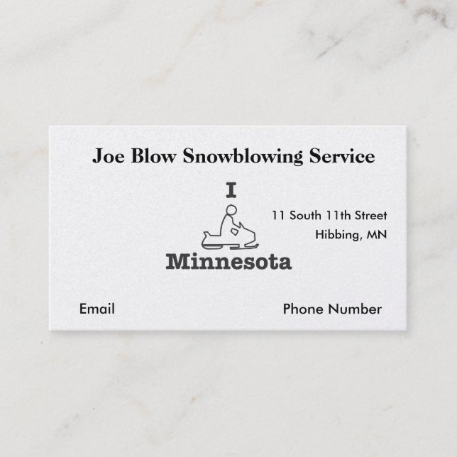 I Snowmobile Minnesota Appointment Card (Front)