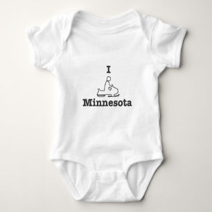 I Snowmobile Minnesota Baby Bodysuit