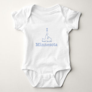 I Snowmobile Minnesota Baby Bodysuit