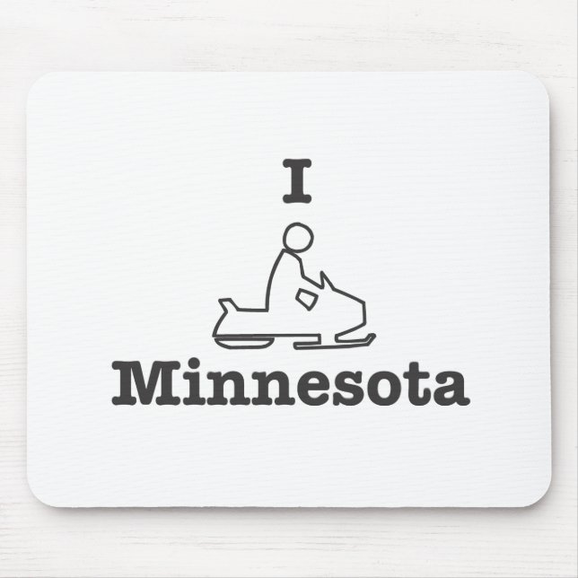 I Snowmobile Minnesota Mouse Pad (Front)