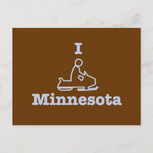 I Snowmobile Minnesota Postcard