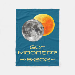 I Solar Eclipse Got Mooned Totality Fleece Blanket