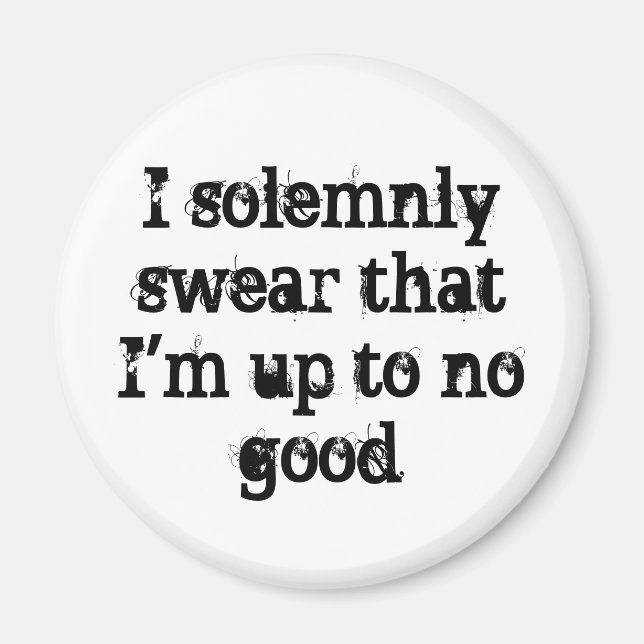 I solemnly swear I'm up to no good Magnet (Front)
