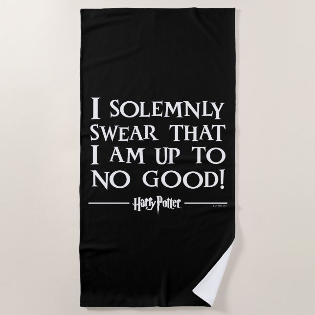 I SOLEMNLY SWEAR THAT I AM UP TO NO GOOD™ BEACH TOWEL (Front)