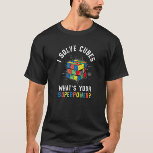 I Solve Cubes  Speed Cubing Vintage Youth Math Tea T-Shirt