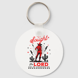 I Sought The Lord And He Answered Me Key Ring