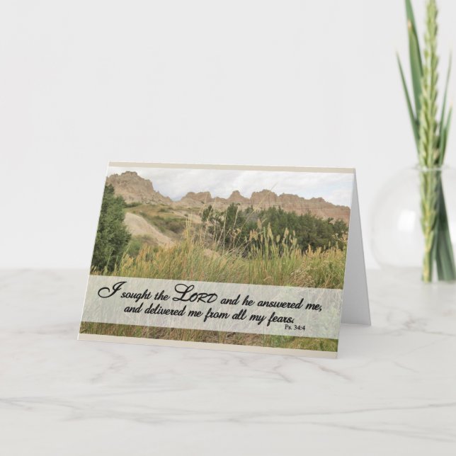 I Sought the Lord - Scripture Card (Front)