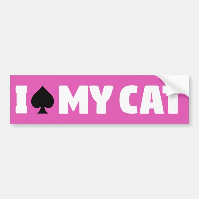 I Spade My Cat (I Spayed My Cat) Bumper Sticker (Front)