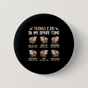 I Spare Time Kunekune Pig Farm 6 Cm Round Badge