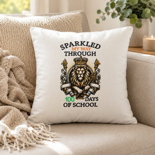 I Sparkled My Way Through 100 Days 100th Day Cushion